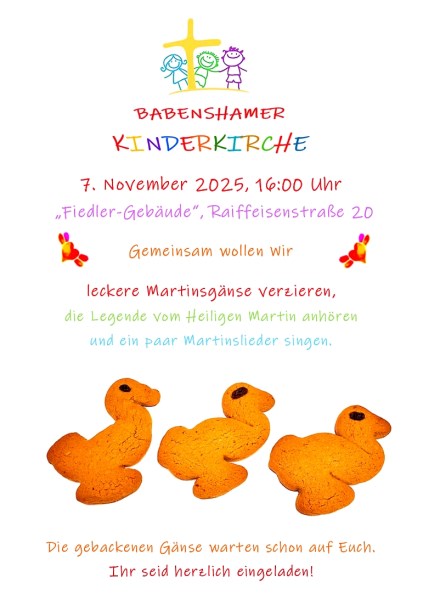 Kinderkirche am 7. November