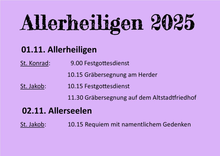 Allerheiligen 2025
