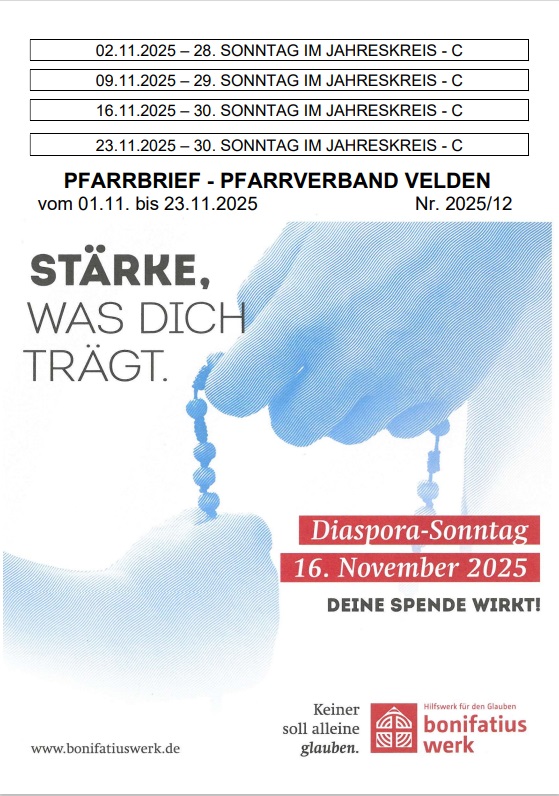 Deckblatt Pfarrbrief