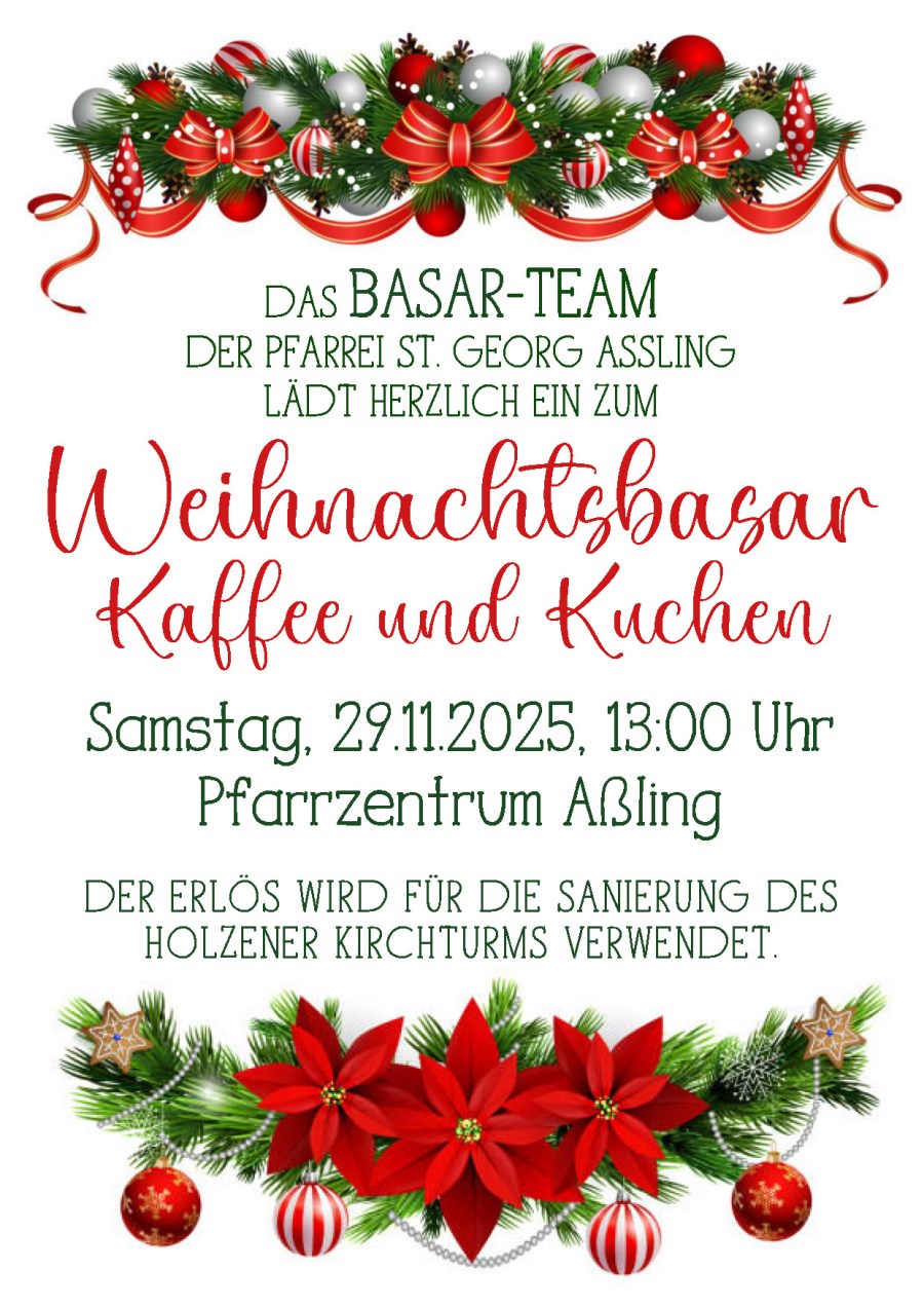 Einladung zum Weihnachtsbasar