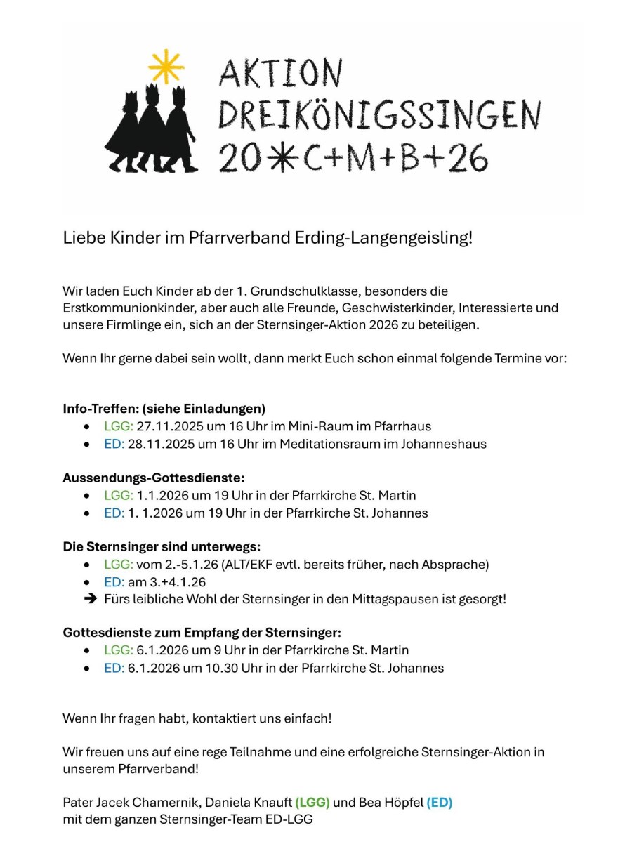 Sternsinger-Aktion 2026
