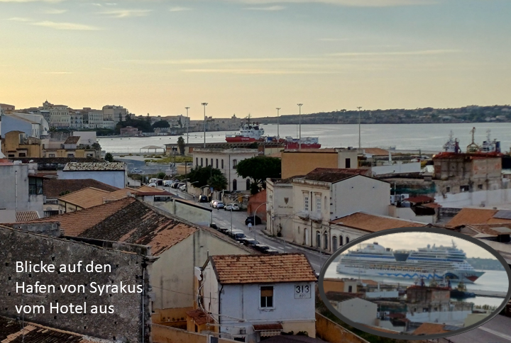 Blicke auf den Hafen von Syrakus