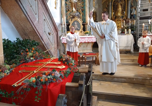 Segnung des renov. Turmkreuzes