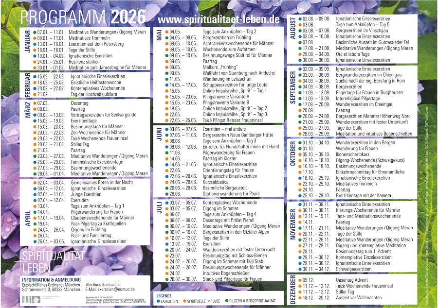 Jahresübersicht 2026