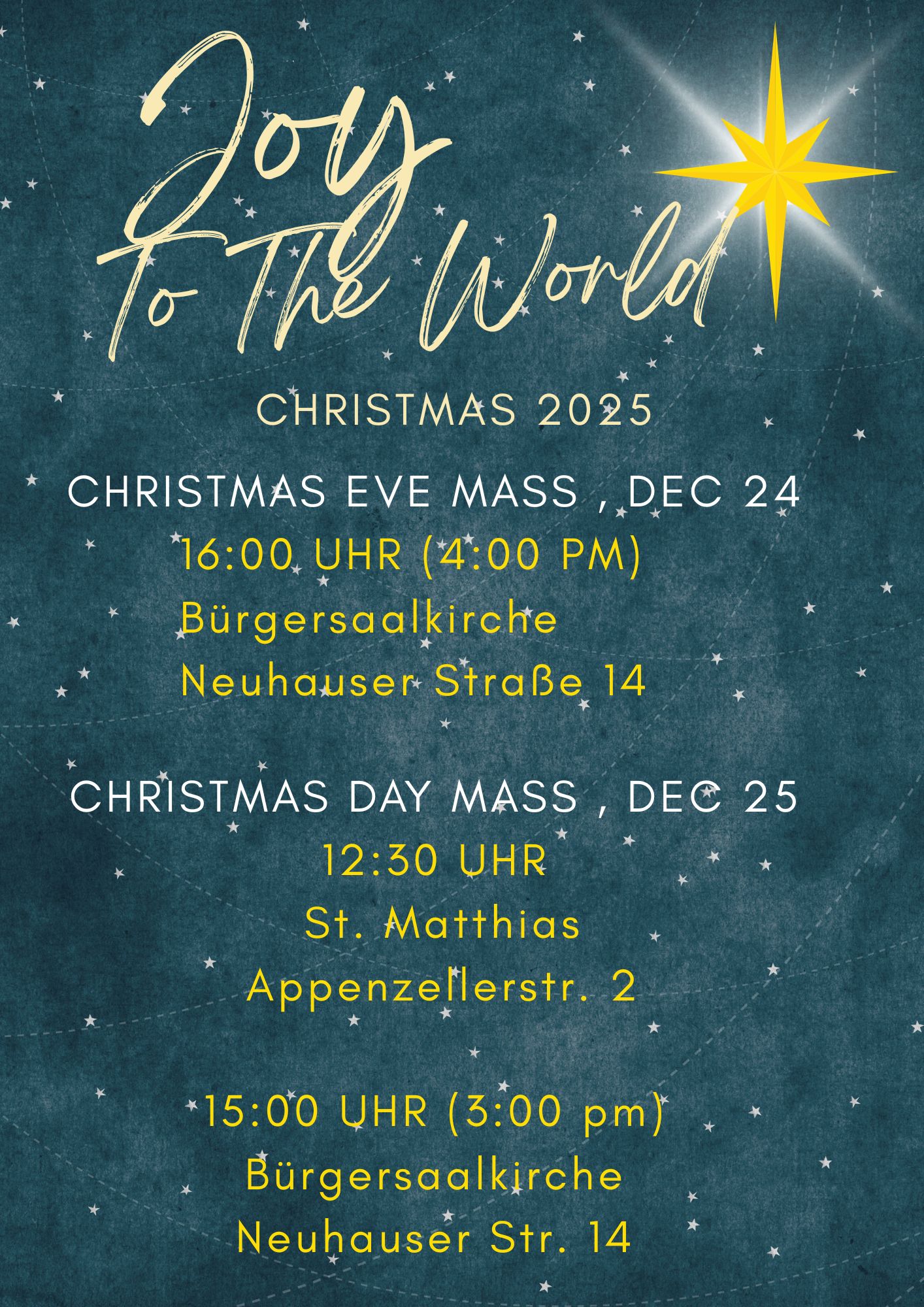 Christmas 2025 Mass Schedule