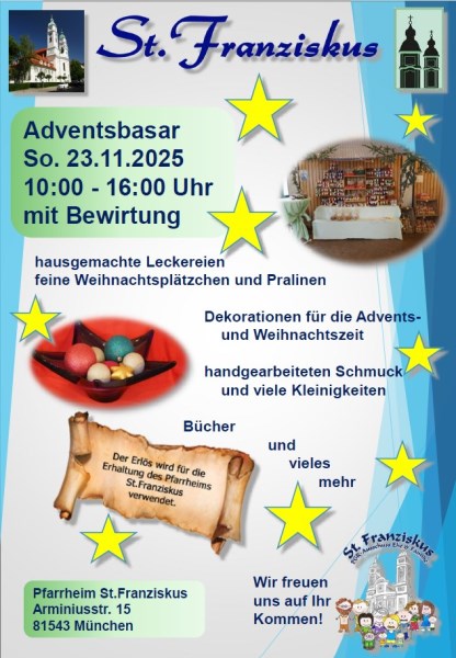 Plakat für den Adventsbasar 2025