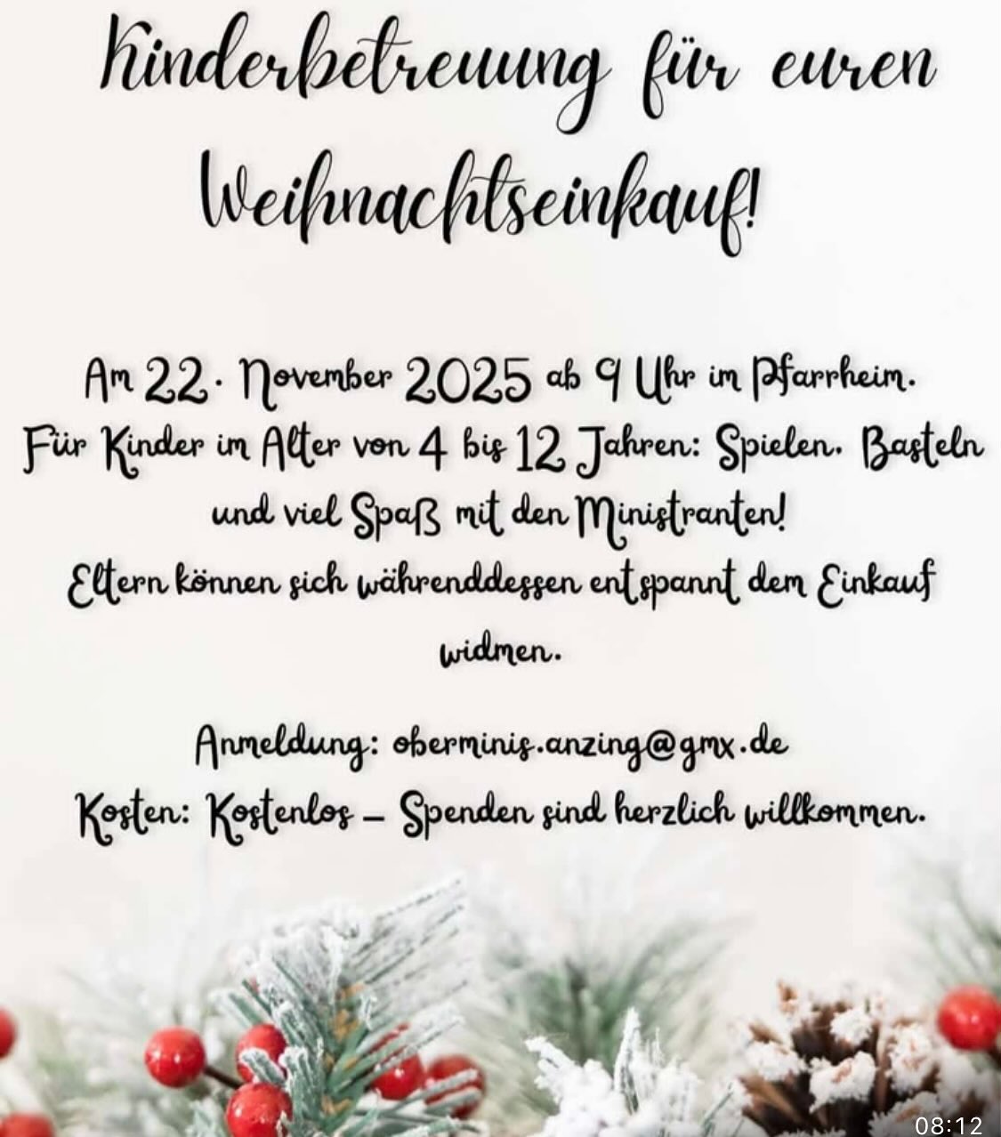251122 KInderbetreuung Ministranten