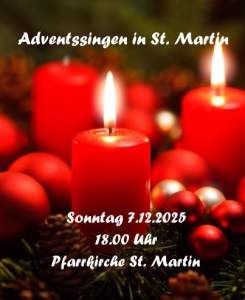 Adventssingen in der Pfarrkirche St. Martin