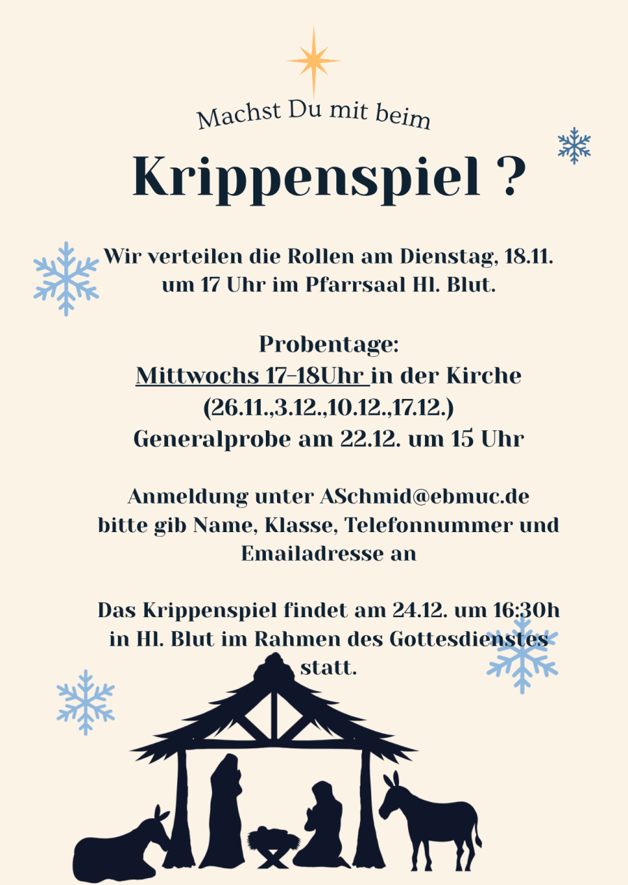 Krippenspielanmeldung 2025