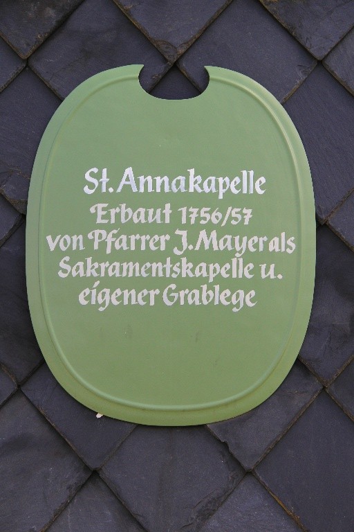 St.-Anna Kapelle Hinweistafel