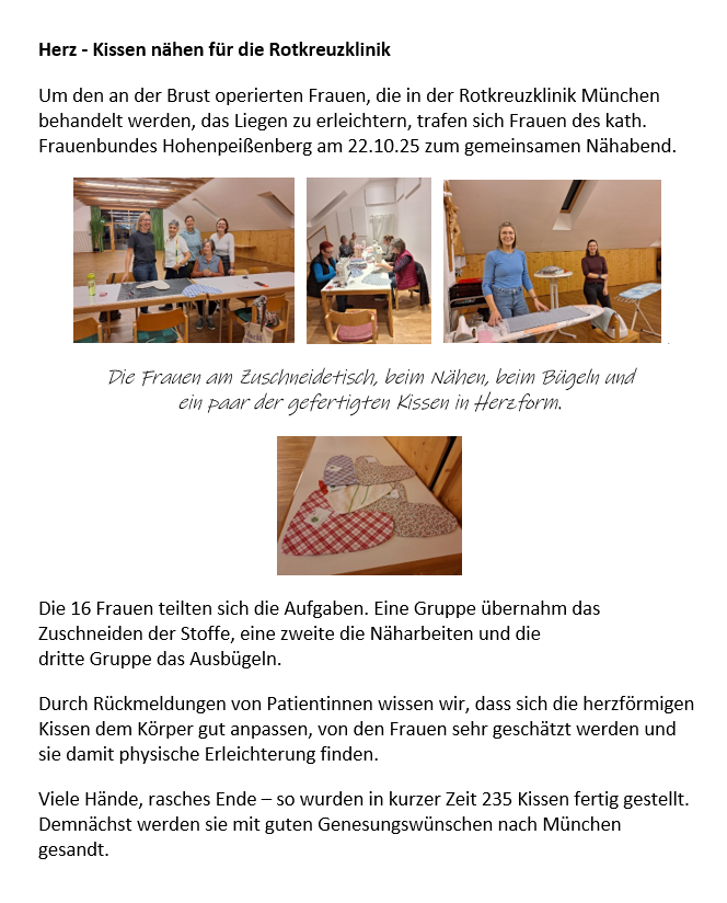 Bericht - Herzkissen 2025