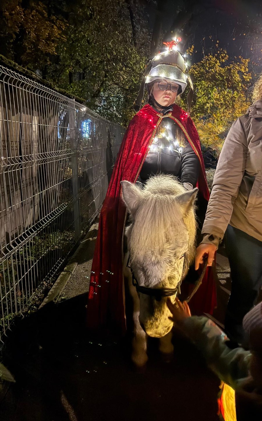 Pferd mit Kind. St. Martin 2025