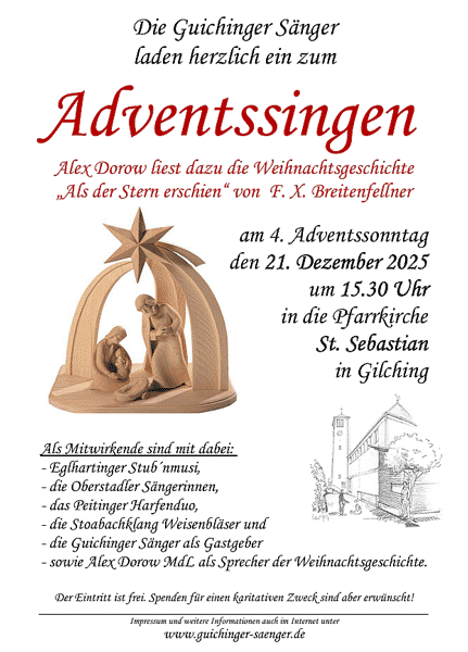 Flyer Adventssingern 2025