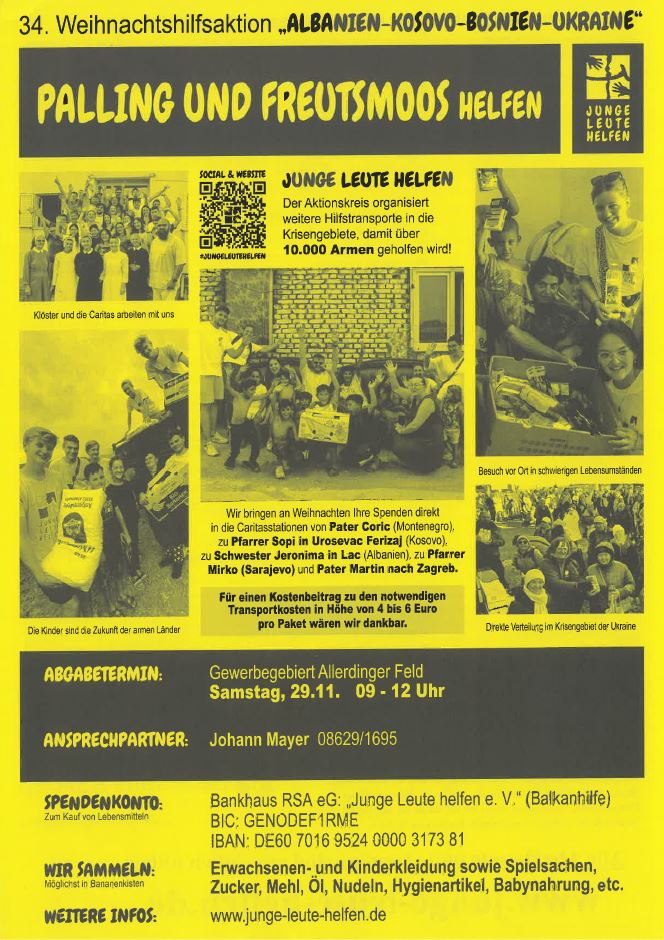 Junge Leute helfen 2025 - Vorderseite