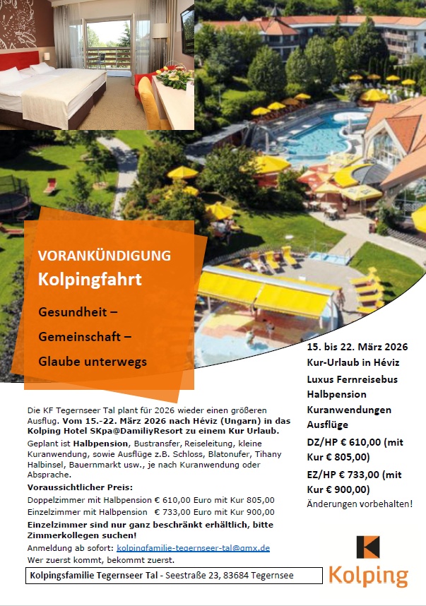Kolpingfahrt 03.2026