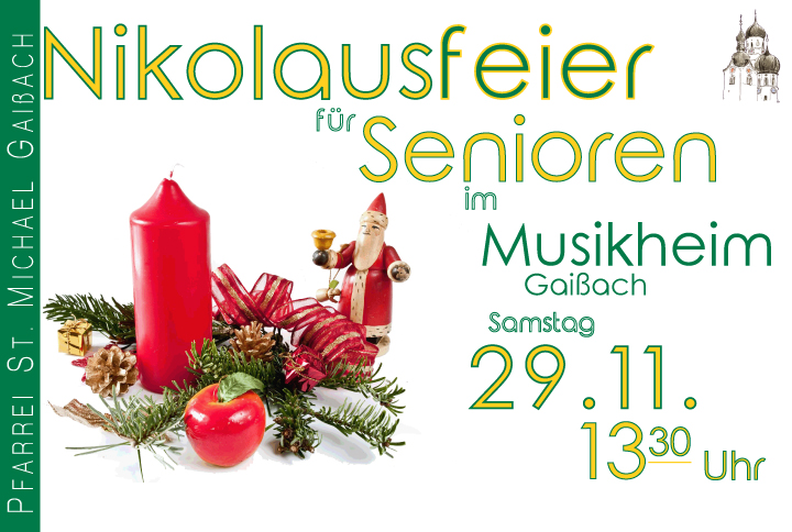 Einladung zur Nikolausfeier für Senioren in Gaißach