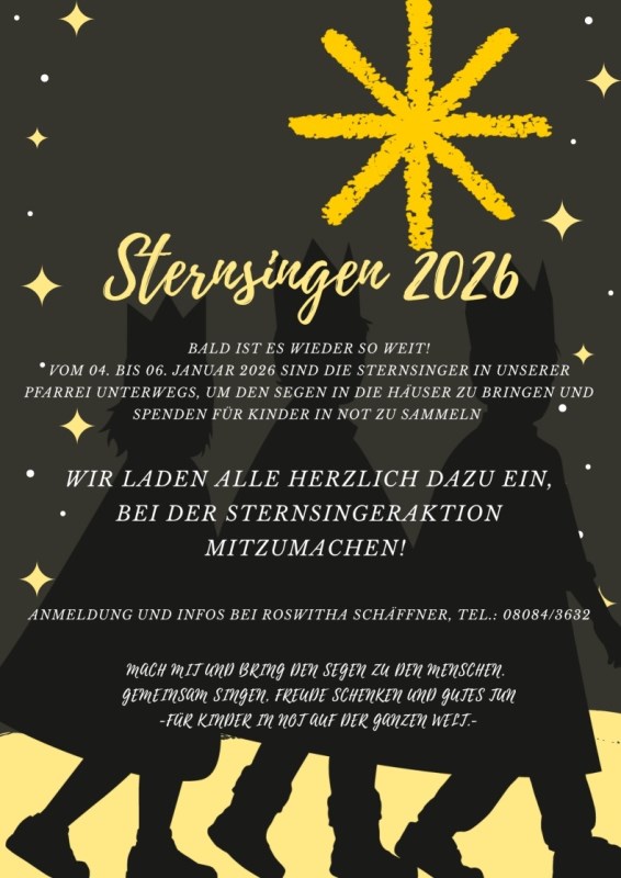 Taufkirchen, Plakat Sternsinger 2026