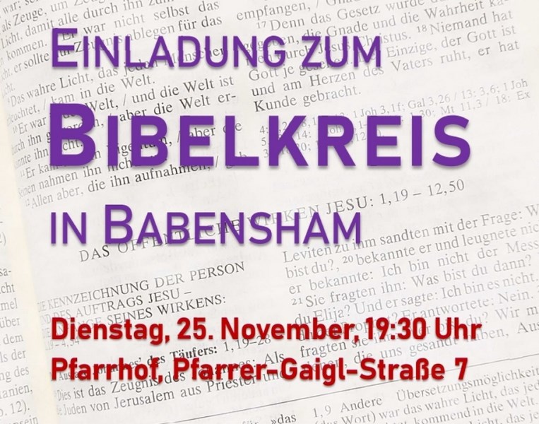 Einladung Bibelkreis Babensham 11-25