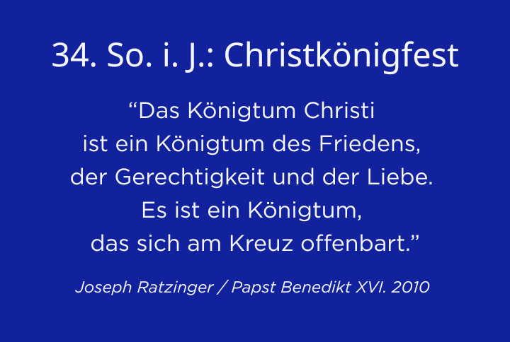 Zitat zu Christkoenig: Ratzinger