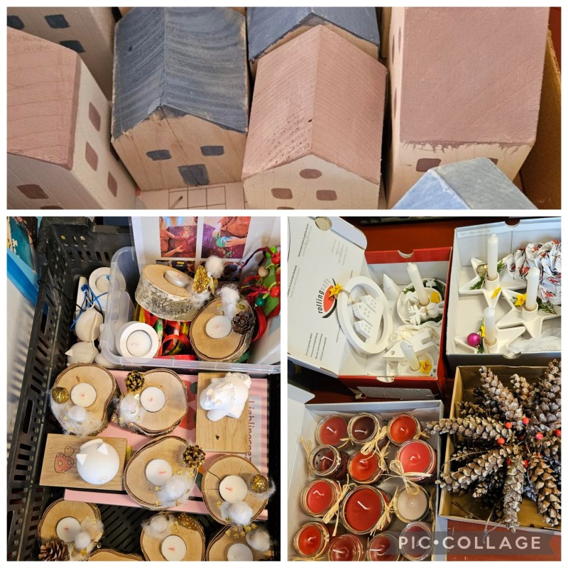 Die Kinder haben wieder viele schöne Sschen für den Adventsbasar gebastelt