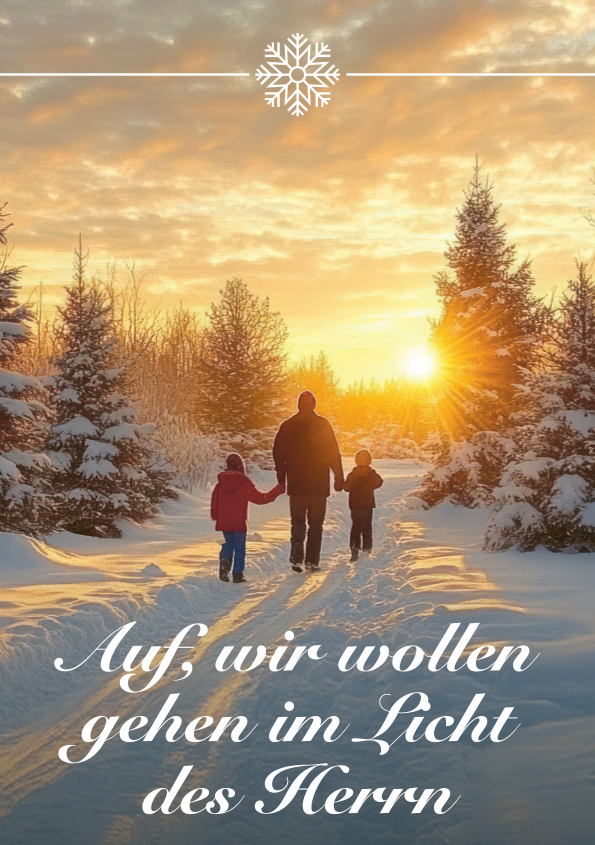 Schneelandschaft im Abendlicht