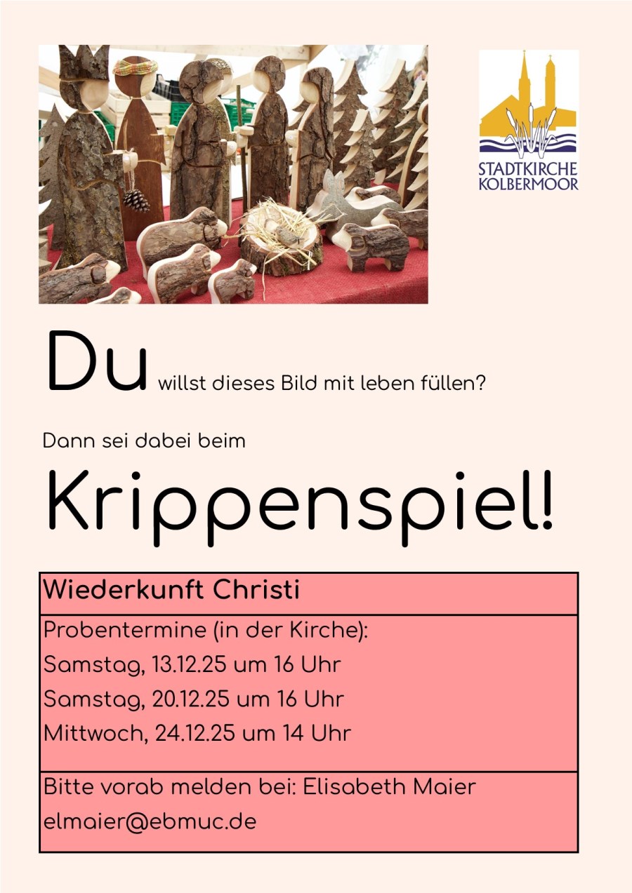 Plakat Krippenproben Termine