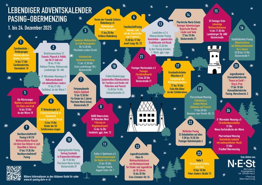 Bunter Adventkalender mit Veranstaltungen in Pasing und Obermenzing