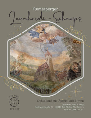 Etikette Leonhardi-Schnaps