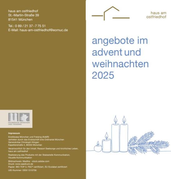 Angebote für Advent und Weihnachten