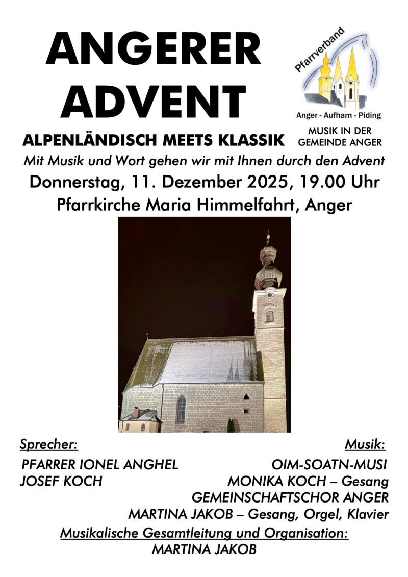 ANGERER ADVENT 2025 - Plakat DIN A4