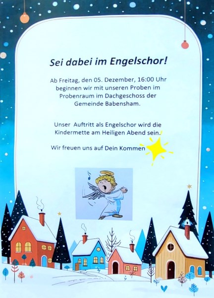 Einladung Engel-Chor