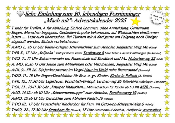 Adventskalender Mach Mit 1