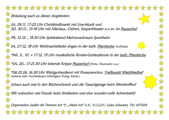 Adventskalender Mach Mit 2