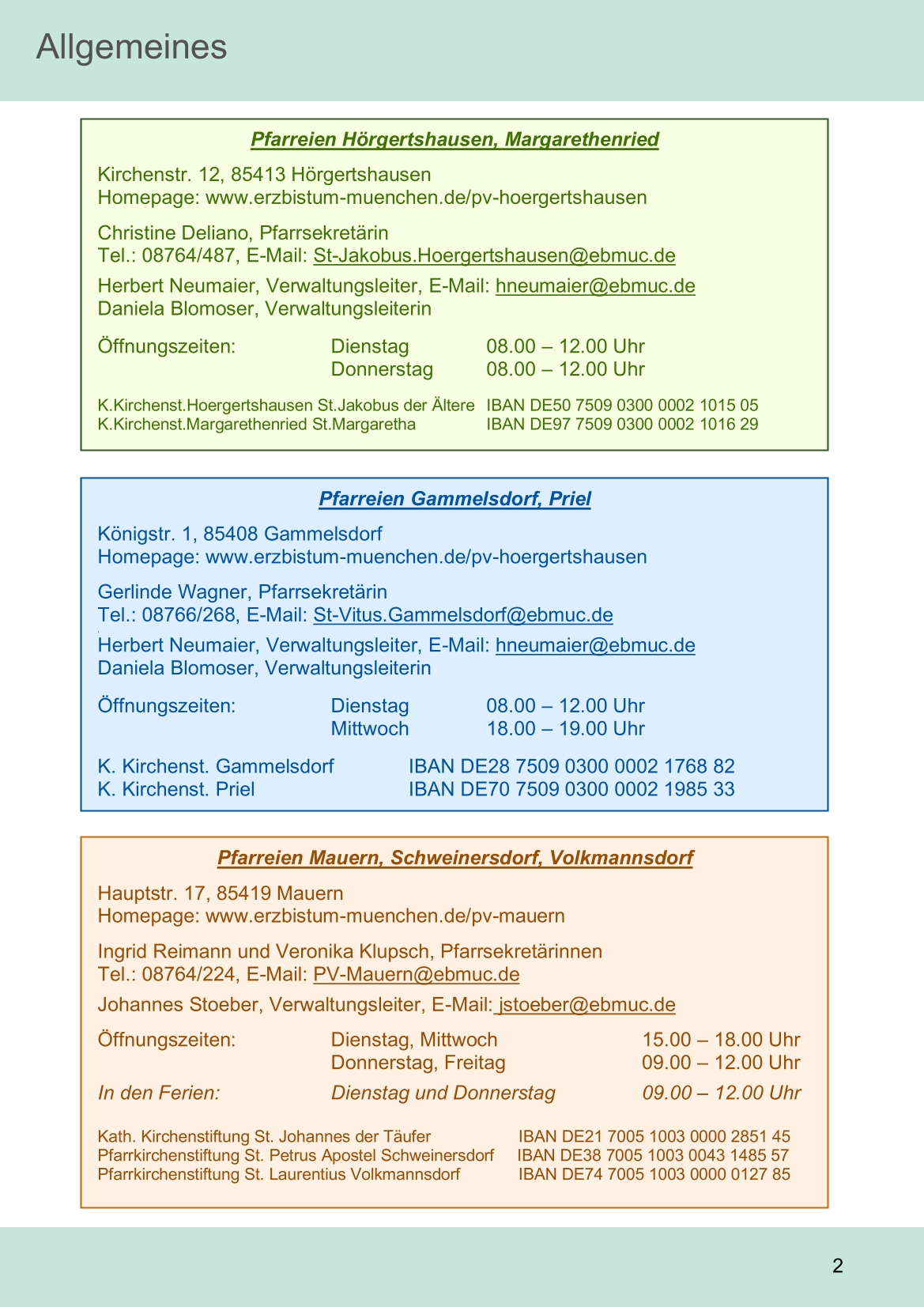 Pfarrblatt für die Pfarrverbände Hörgertshausen-Gammelsdorf und Mauern 08.Dezember 2025 bis 01.Februar 2026 Seite 02