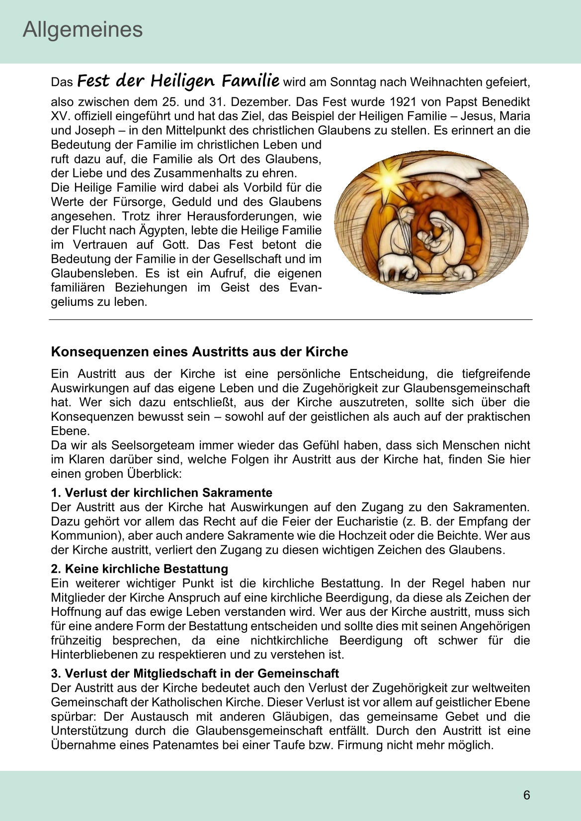 Pfarrblatt für die Pfarrverbände Hörgertshausen-Gammelsdorf und Mauern 08.Dezember 2025 bis 01.Februar 2026 Seite 06