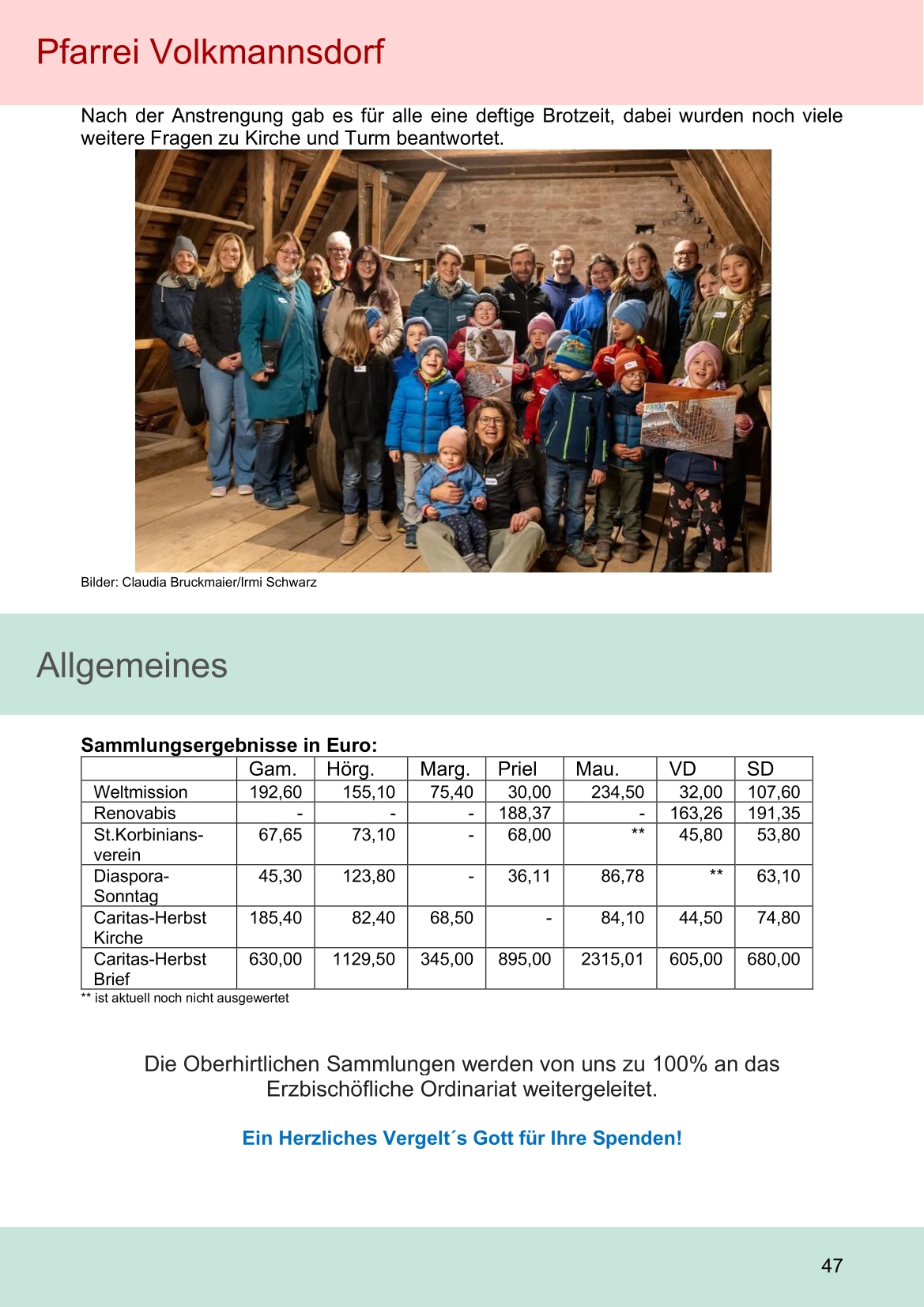 Pfarrblatt für die Pfarrverbände Hörgertshausen-Gammelsdorf und Mauern 08.Dezember 2025 bis 01.Februar 2026 Seite 47