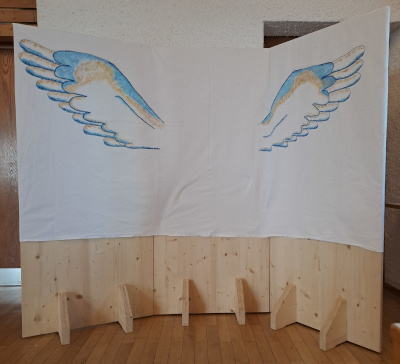 Fotowand bei der Engelausstellung 2025