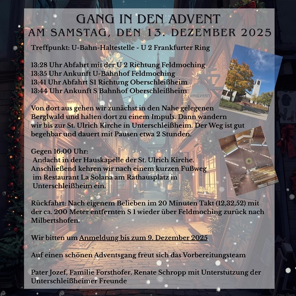 Gang in den Advent klein 2025