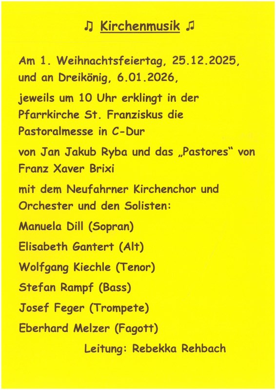 Kirchenmusik in Neufahrn