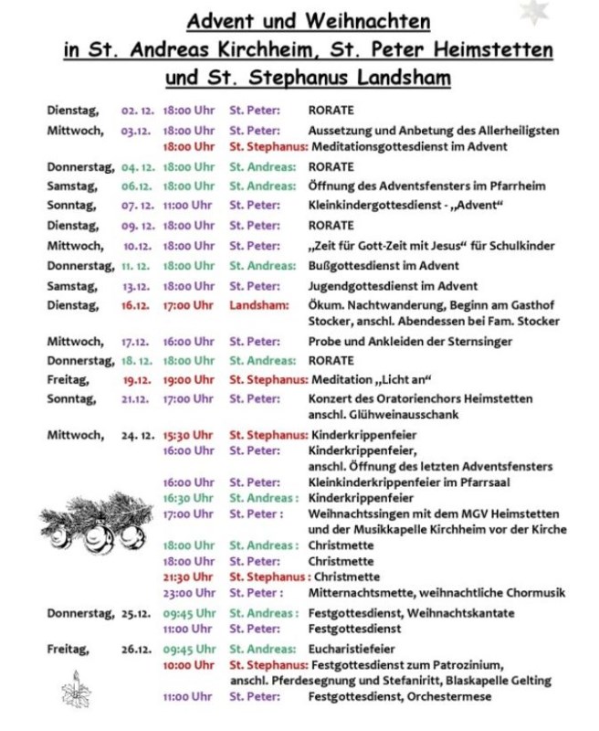 Advent und Weihnachten 2025