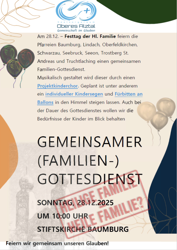 Gottesdienst Hl. Familie