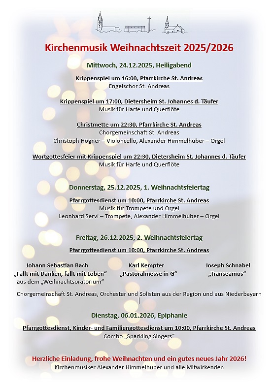 Kirchenmusik Weihnachtszeit 2025-2026