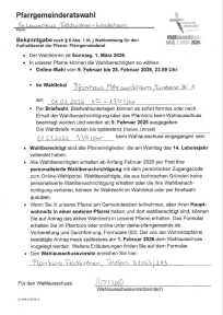 Bekanntmachung PGR Wahl