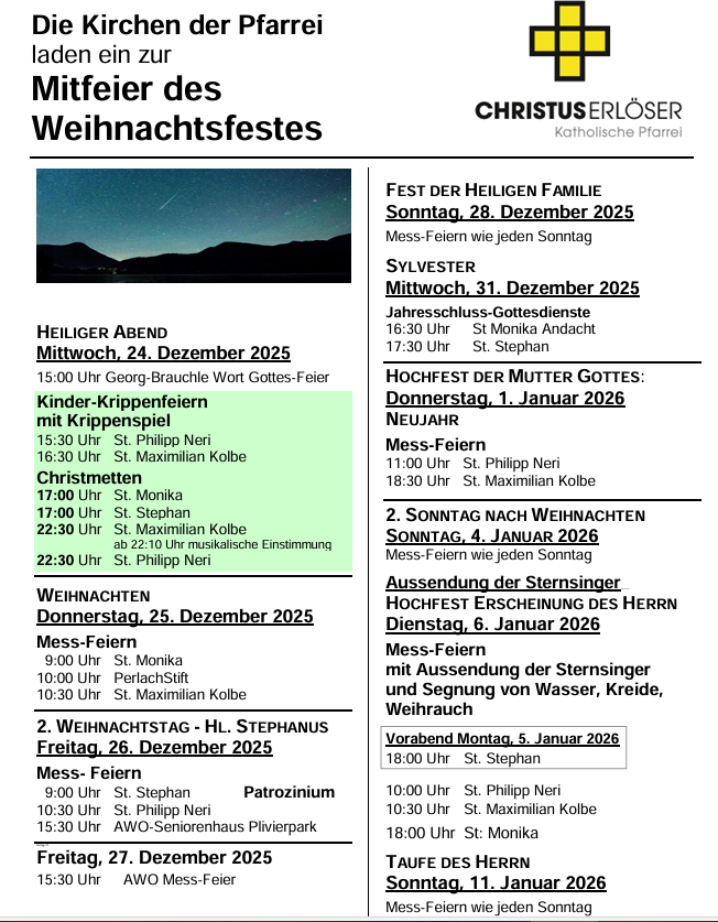 Weihnachten in Christus Erloeser