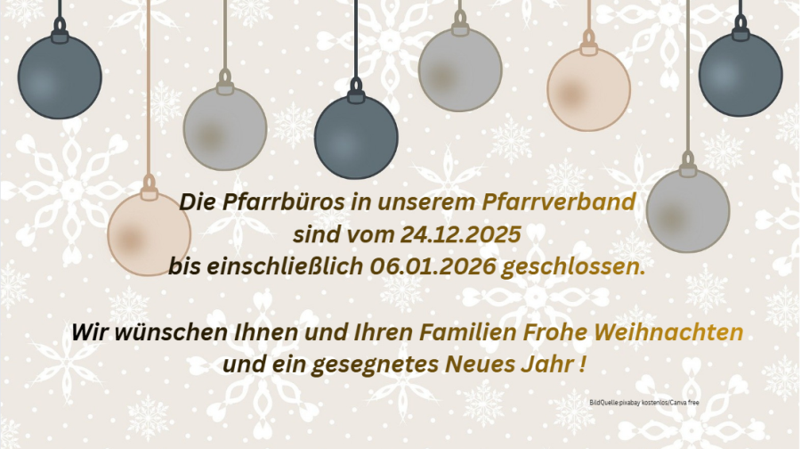 Schließzeiten Büros PV