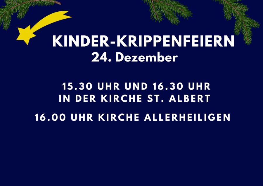 Krippenfeiern für Kinder in St. Albert und Allerheiligen am 24. Dezember 2025