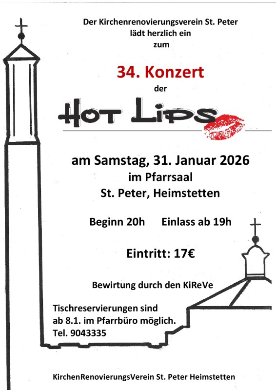 34. Konzert Hot Lips 2026