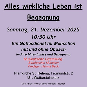 Ankündigung Gottesdienst