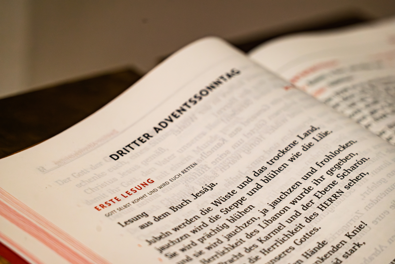 Blick auf den Tagestext vom 3. Advent