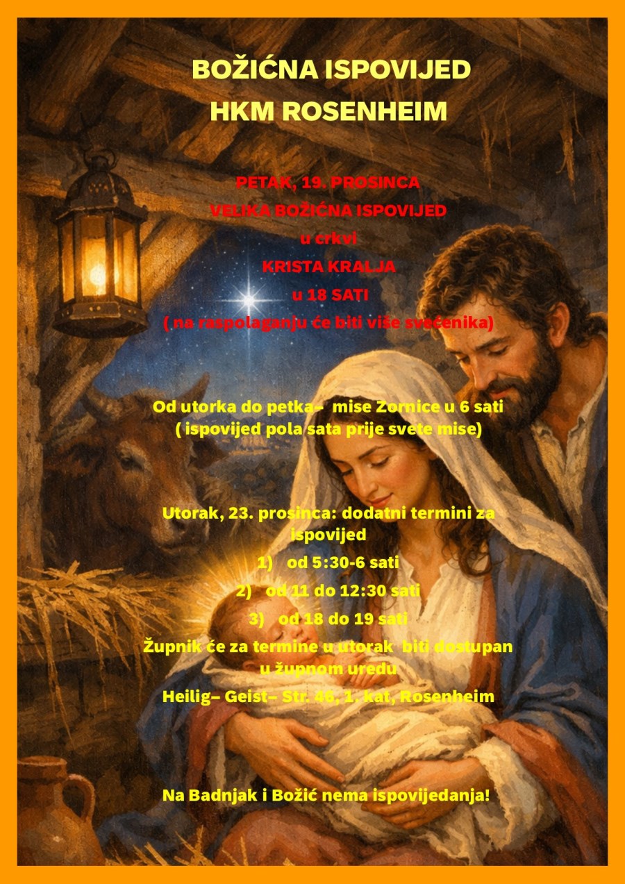 Plakat za božićnu ispovijed